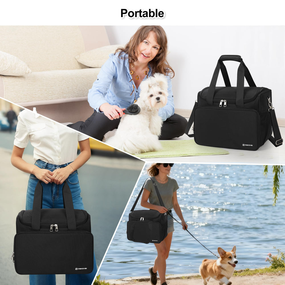 TANTO bolsa de peluquería para perros, tamaño generoso que facilita el viaje entre clientes.