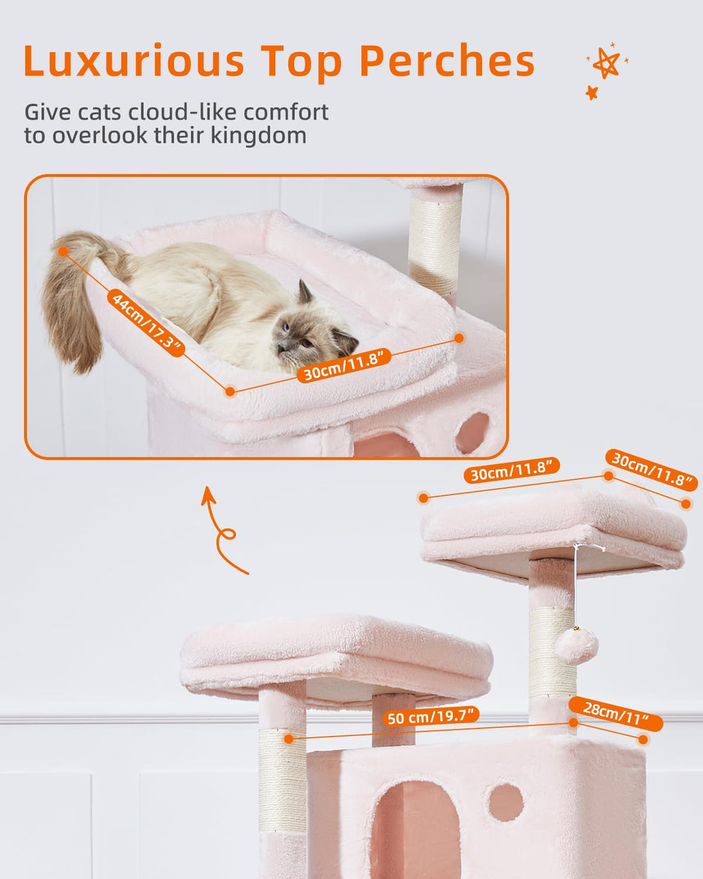 Taoqimiao arbol-gato con cama-percha para siestas suaves.
