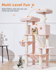 Taoqimiao arbol-gato con postes de sisal para afilar uñas.
