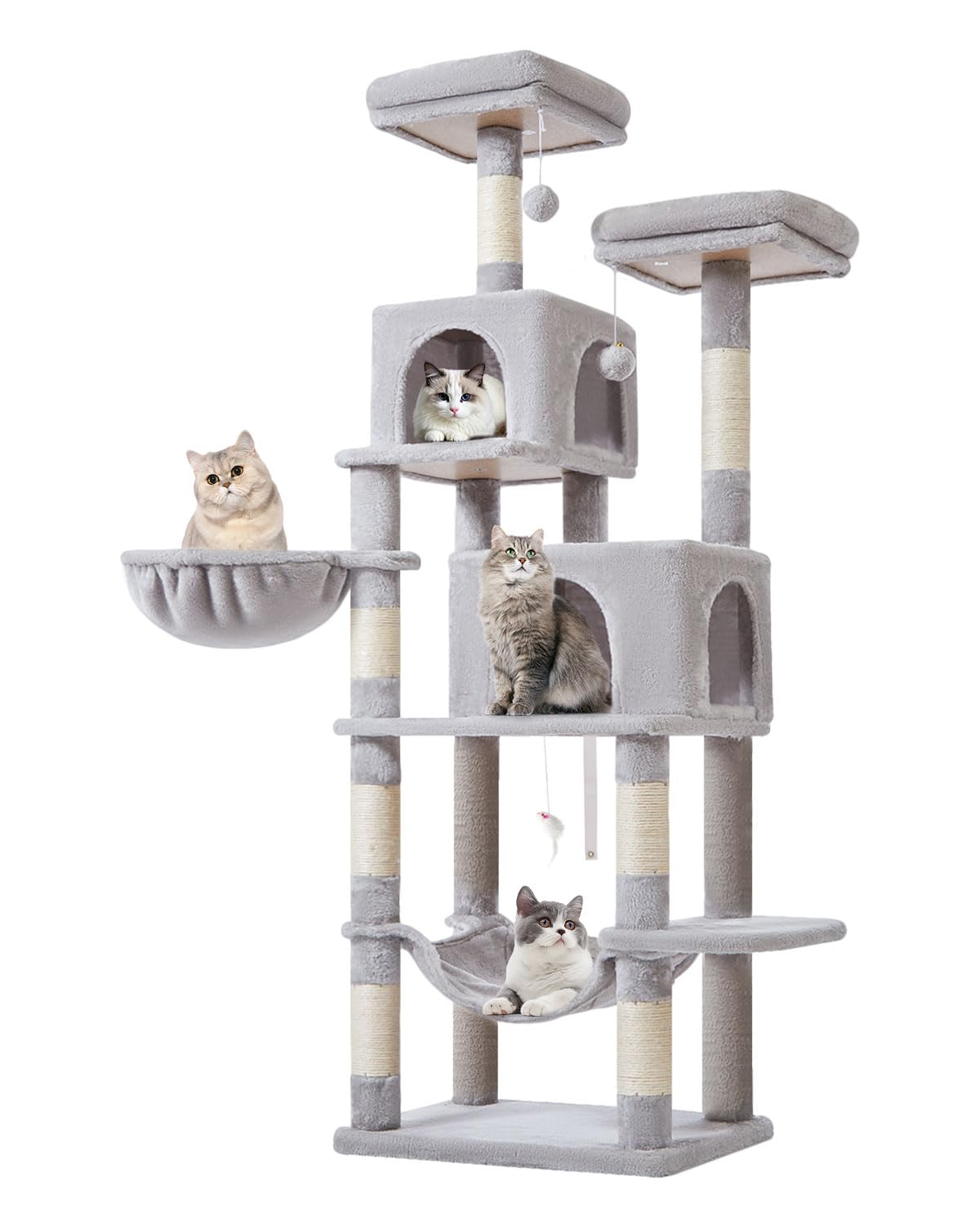 Taoqimiao árbol-gato 66-pulgadas ofrece vistas elevadas.