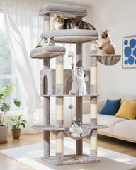 Taoqimiao árbol para gatos 71 pulgadas con 6 niveles, ideal para felinos grandes.