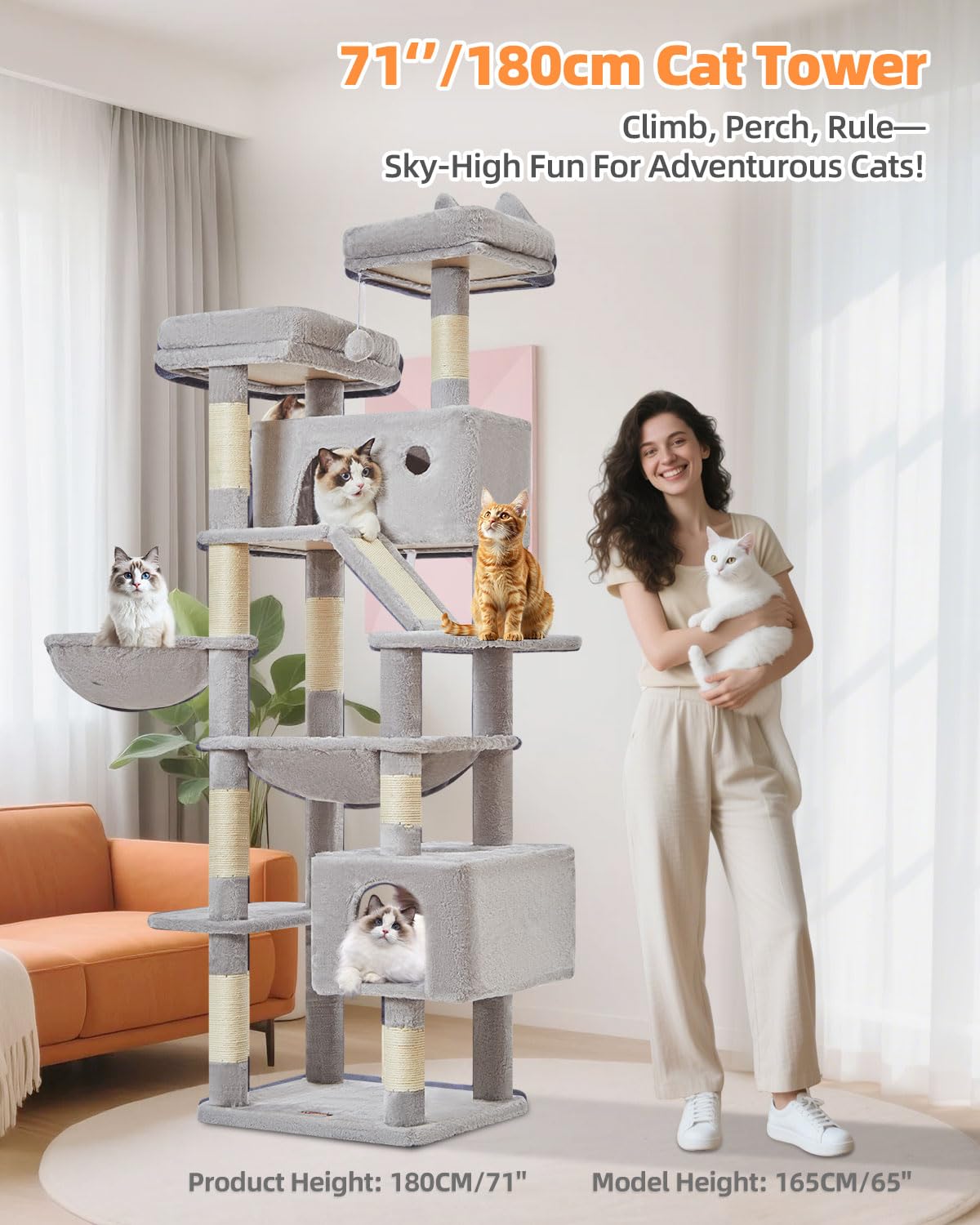 Taoqimiao montaje sencillo para disfrutar del árbol para gatos pronto
