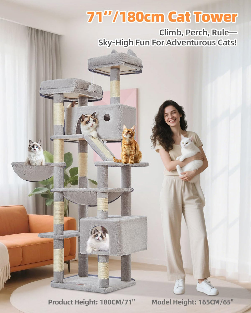 Taoqimiao montaje sencillo para disfrutar del árbol para gatos pronto