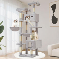 Taoqimiao árbol gato con techos suaves dobles para acurrucarse