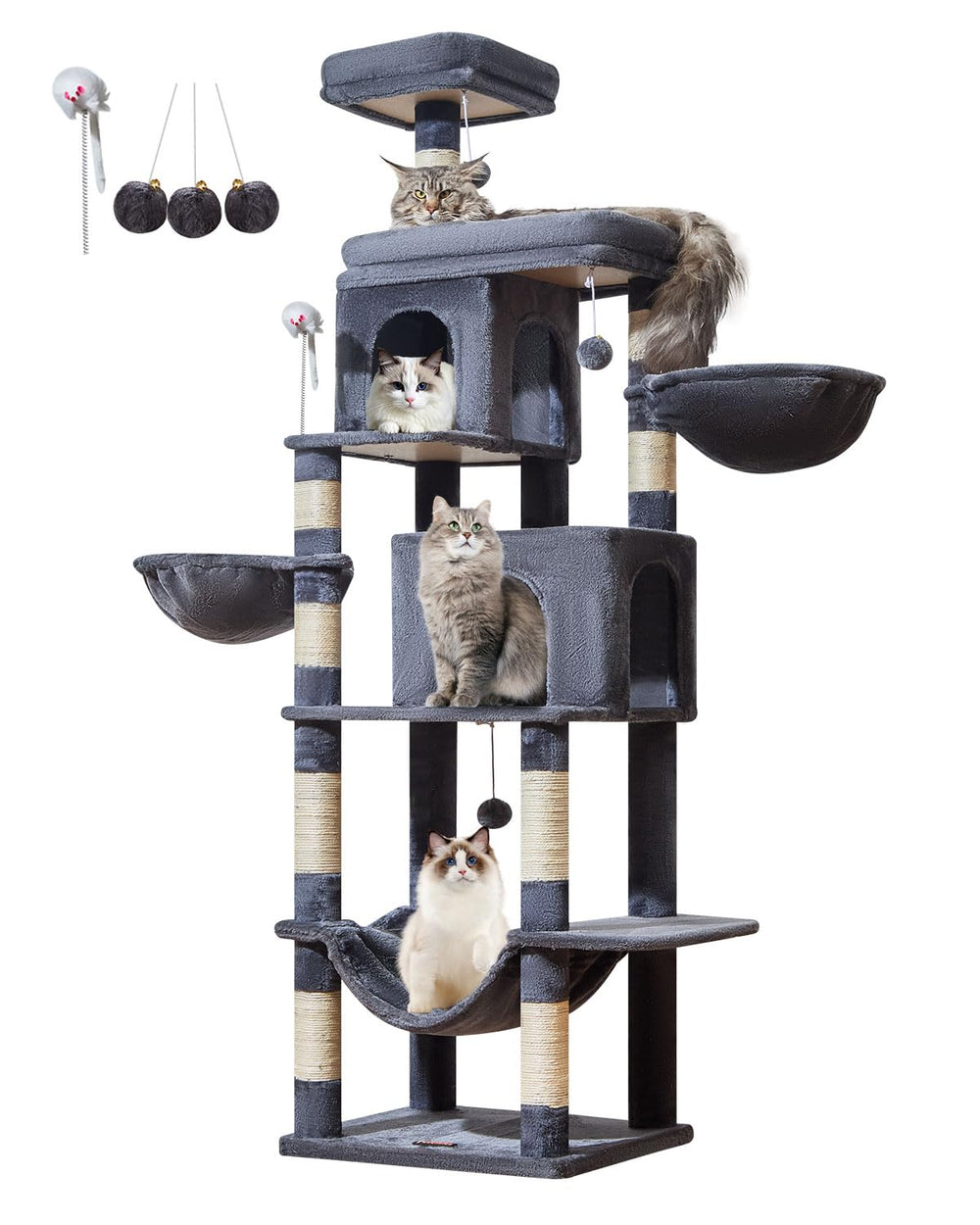 Taoqimiao arbol gatos instalación fácil con instrucciones claras.