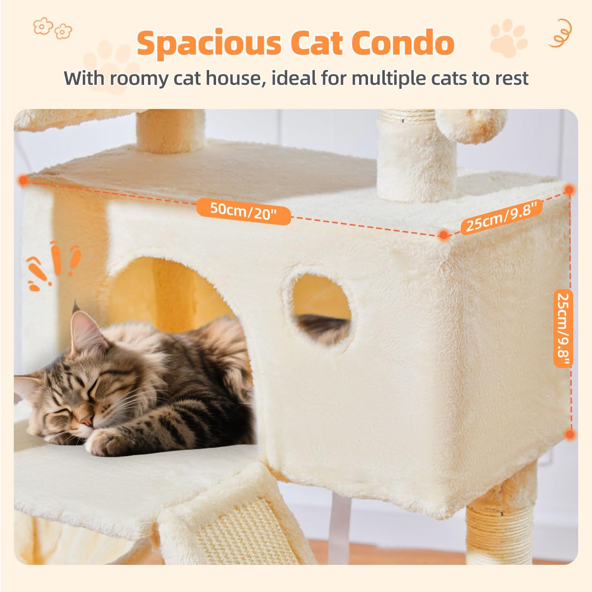Taoqimiao arbol gatos canasta colgante, refugio suave para descansar.
