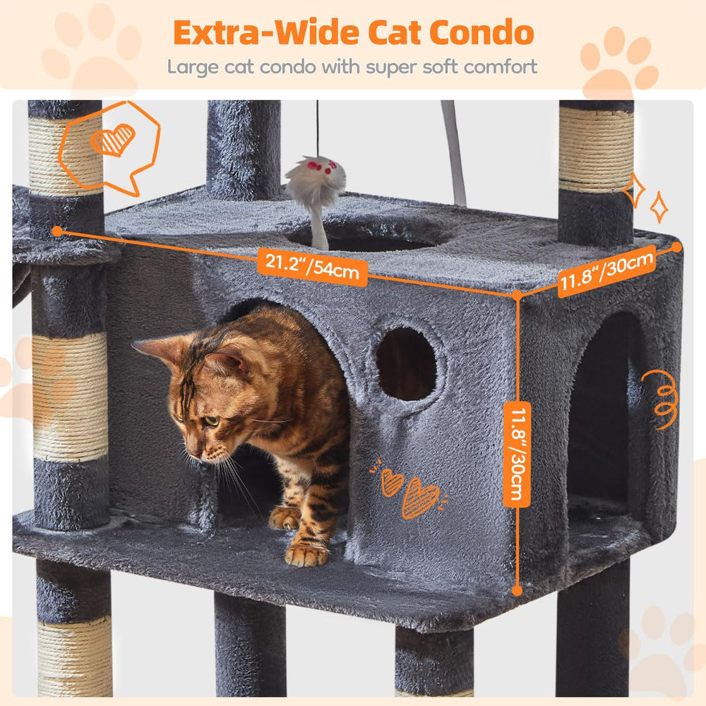 Taoqimiao arbol-gatos grande cesta-colgante para observar y relajarse.