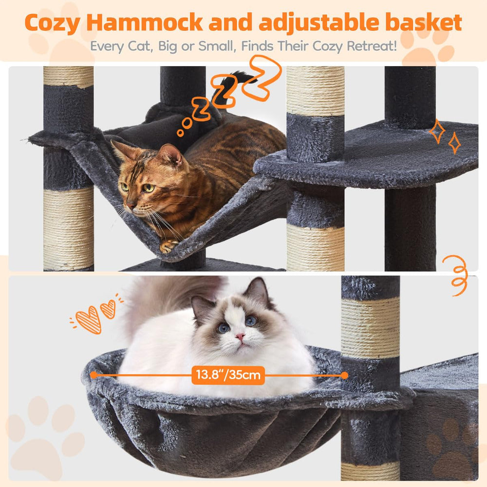 Taoqimiao arbol-gatos grande materiales alta calidad: flannel y sisal.