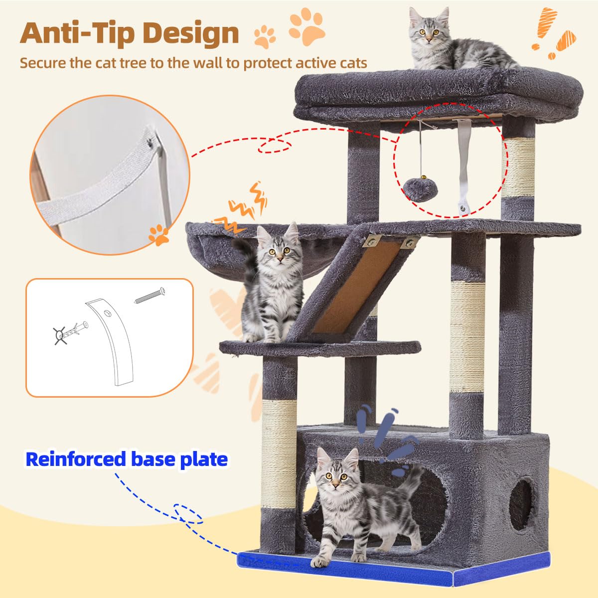 Bola colgante suave Taoqimiao, juego interactivo para gatitos