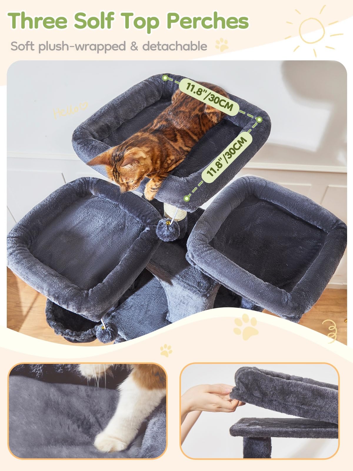 Taoqimiao canasta-colgante-metalica-ajustable para siestas.