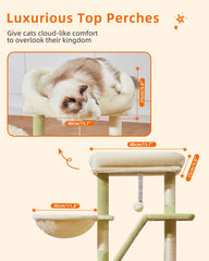 Taoqimiao casita-gato-amplia, refugio suave para siestas relajadas.