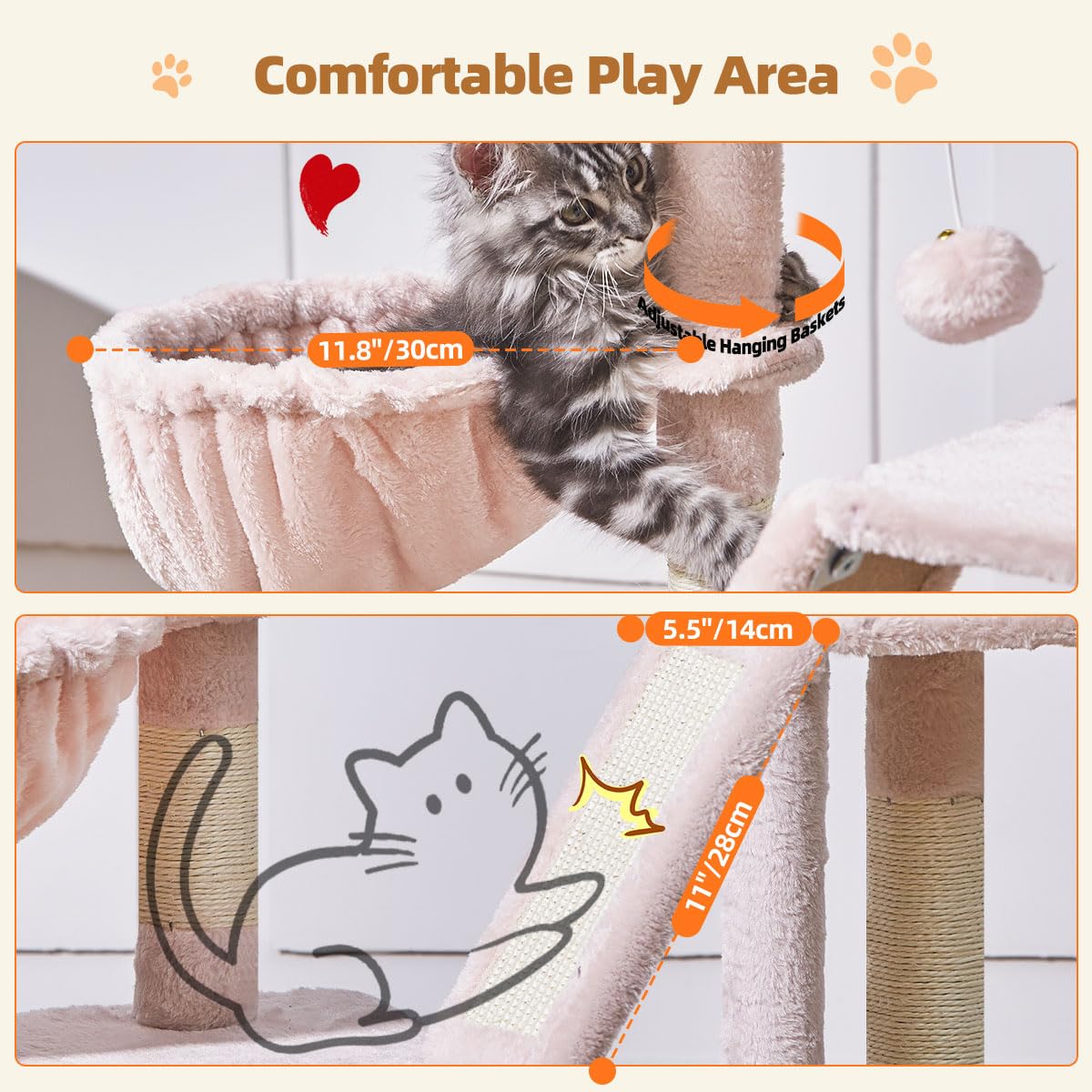 Taoqimiao cesta colgante ajustable: juego y relajación suspendidos.
