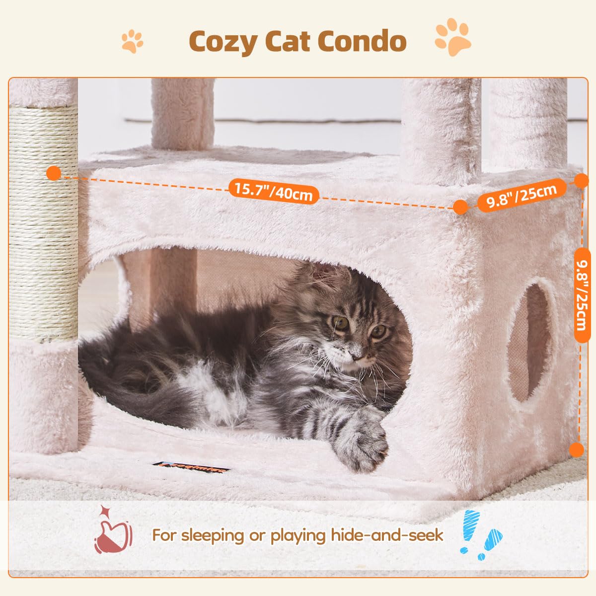 Taoqimiao condominio-lujo para gatos: espacio cómodo para descansar.
