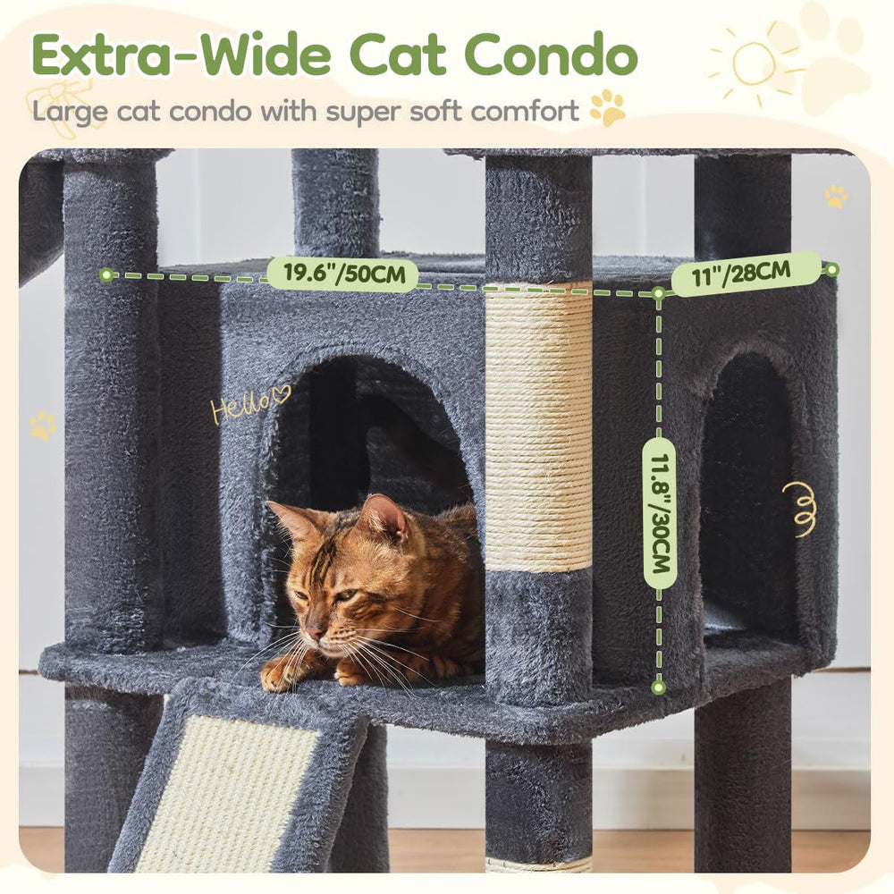 Cuna amplia Taoqimiao para gatos XL y descanso cómodo.