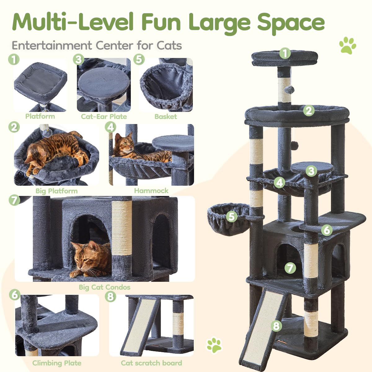 Diseño multi-función Taoqimiao para trepar y descansar en casa.