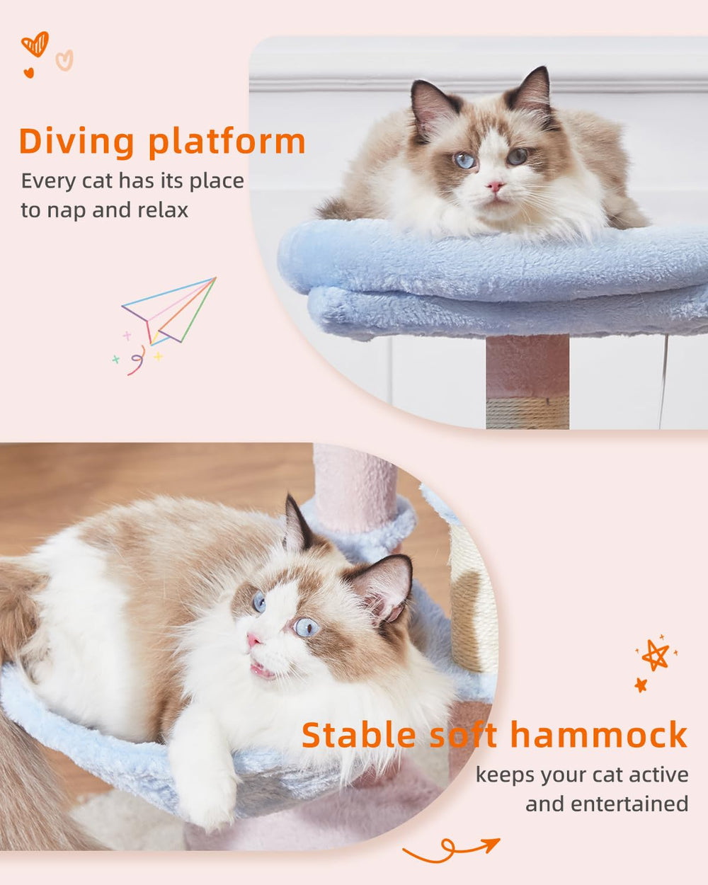 Taoqimiao hamacas-dos, espacios de descanso relajantes para gatos.