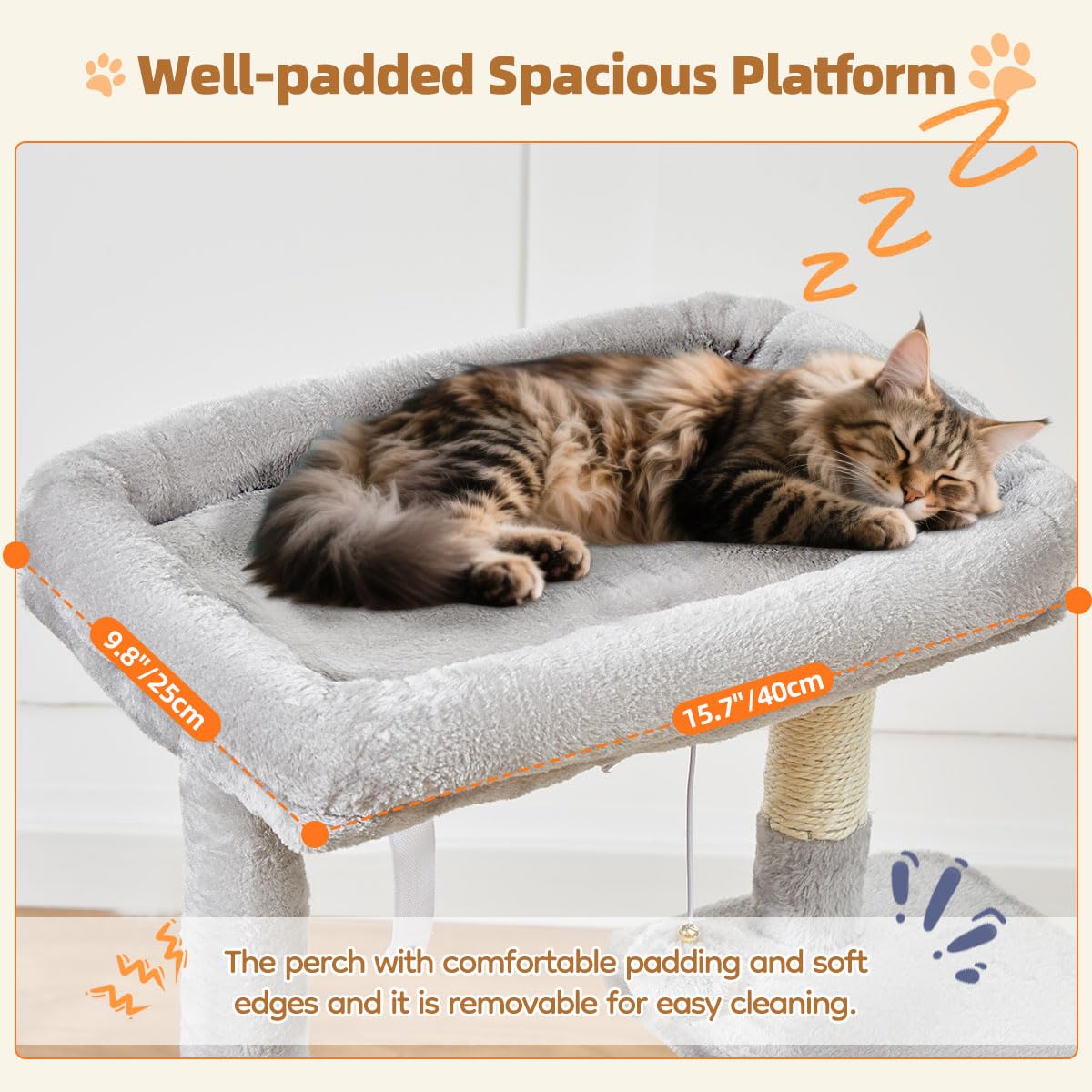 Taoqimiao plataforma-relax-percha: zona de descanso elevada para momentos de juego.