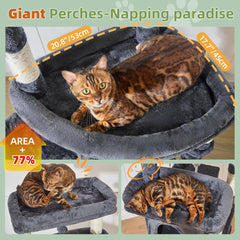 taoqimiao plataformas-gigante descanso cómodo para gatos XL