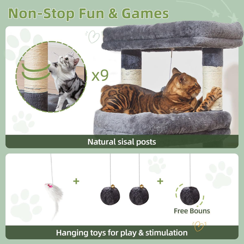 taoqimiao postes-sisal 9, zonas de rascar para gatos activos