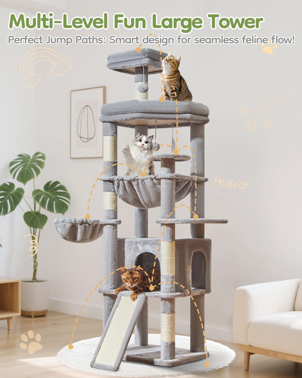 Taoqimiao torre-gato-72-pulgadas-ensamblaje-soporte: instrucciones claras y soporte rápido.