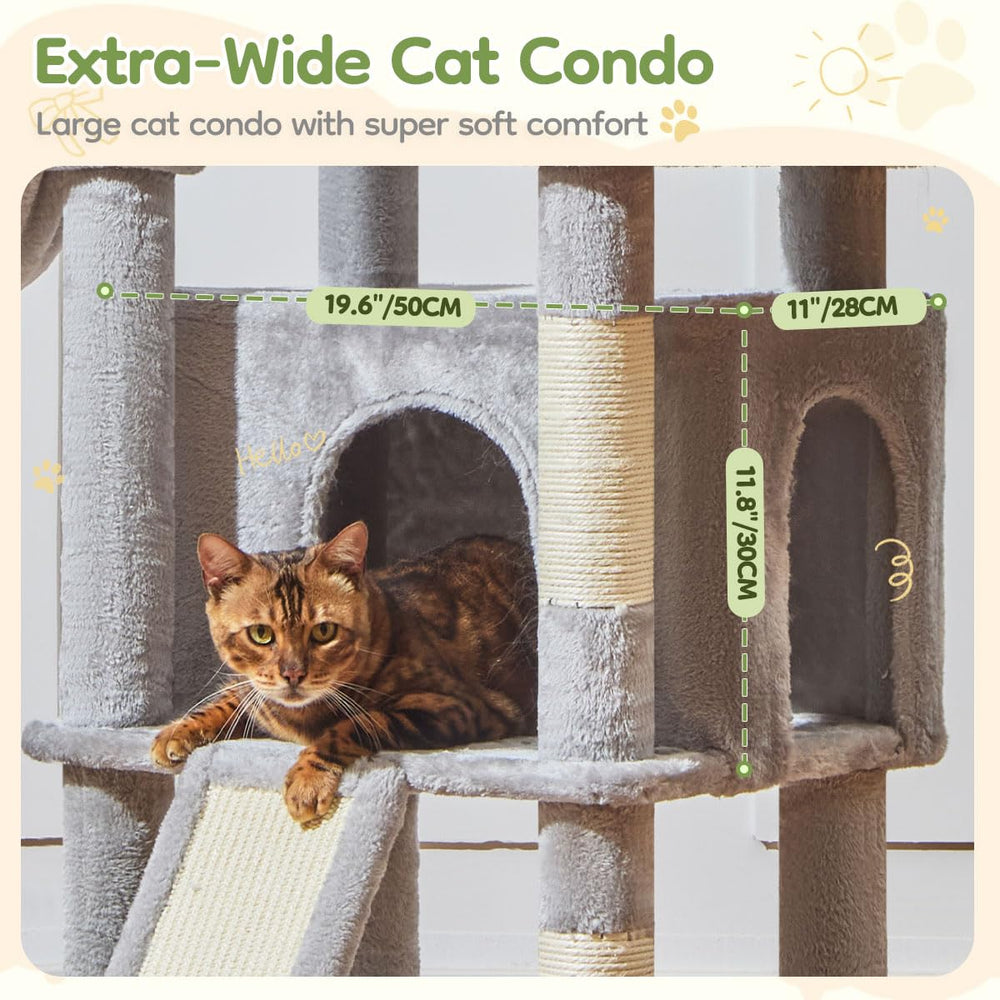 Taoqimiao torre-gato-72-pulgadas-hamaca-metal: hamaca estable para estirarse cómodamente.
