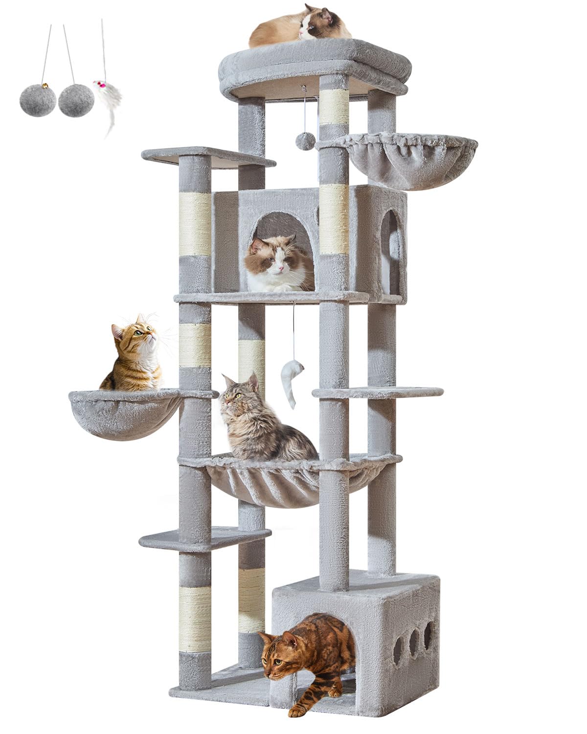 Espacio ideal para dos gatos grandes con altura y refugio seguro.