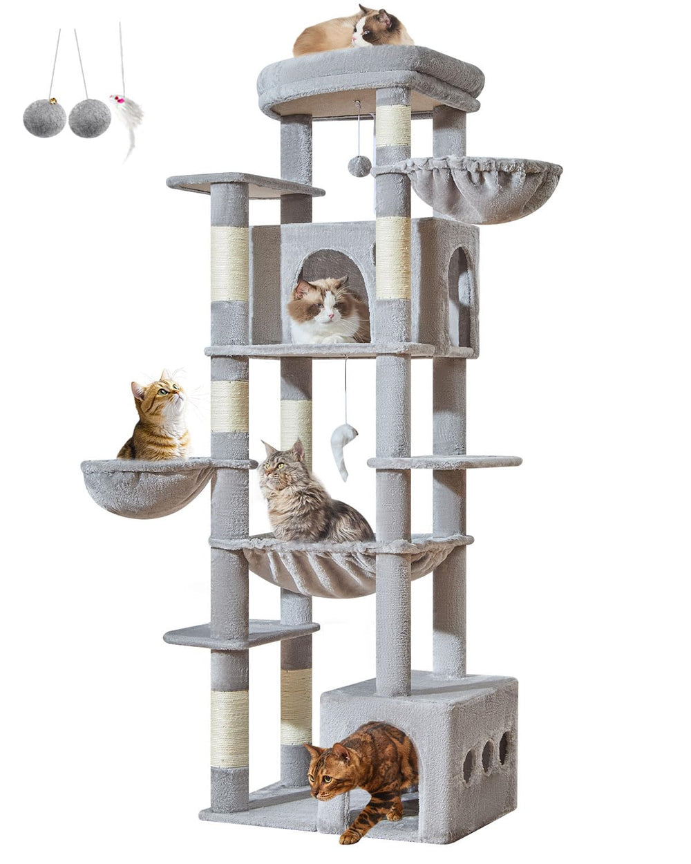 Espacio ideal para dos gatos grandes con altura y refugio seguro.
