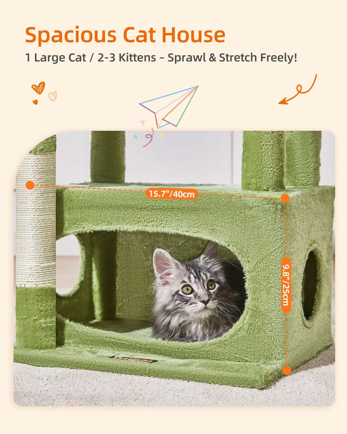Taoqimiao torre-gato interior: descanso elevado para felinos curiosos.
