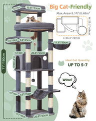 taoqimiao torre-gatos 6 niveles, estructura segura para trepar