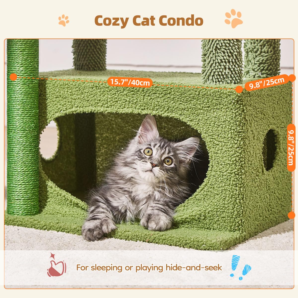 Taoqimiao zona-descanso-gato: area amplia con acolchado suave para relajarse.