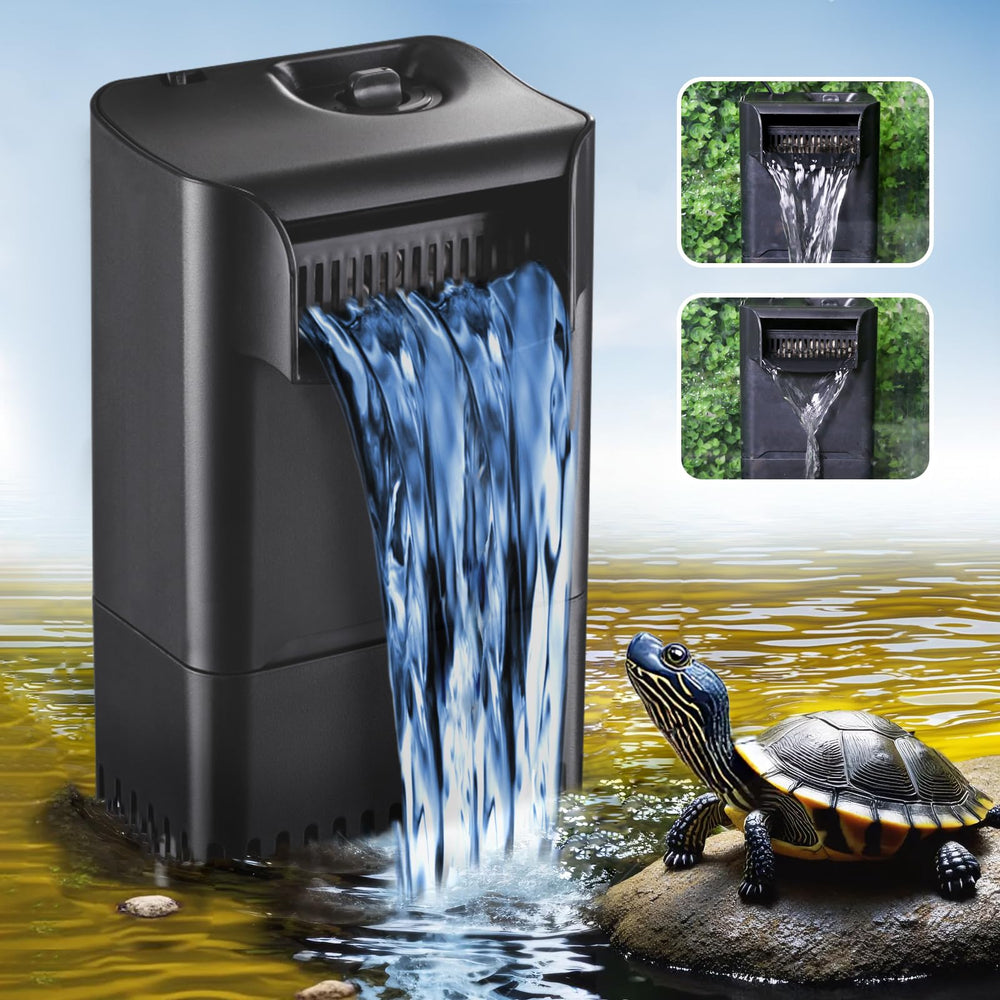 Tararium Filtro Tortuga: entrada y circulación para agua clara y estable.