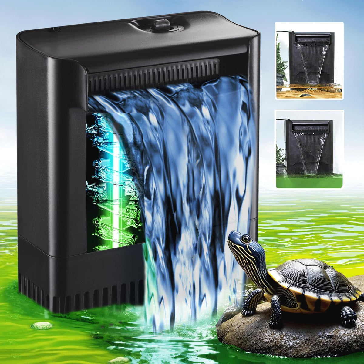 Tararium Filtro Tortuga Potencia Grande para tanques grandes, rendimiento estable y agua clara.