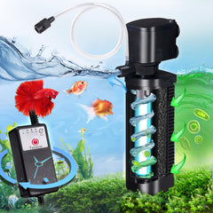 Tararium Filtro UV para acuario con temporizador mejora la claridad del agua.