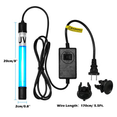 Tararium lámpara submersible 7W, ideal para uso en filtros del acuario.