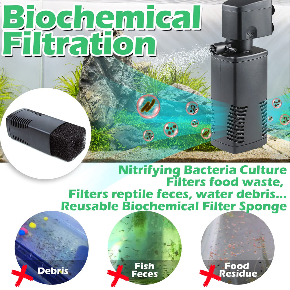 Tararium sistema filtración cristal claro mejora la vista y reduce olores perceptibles.