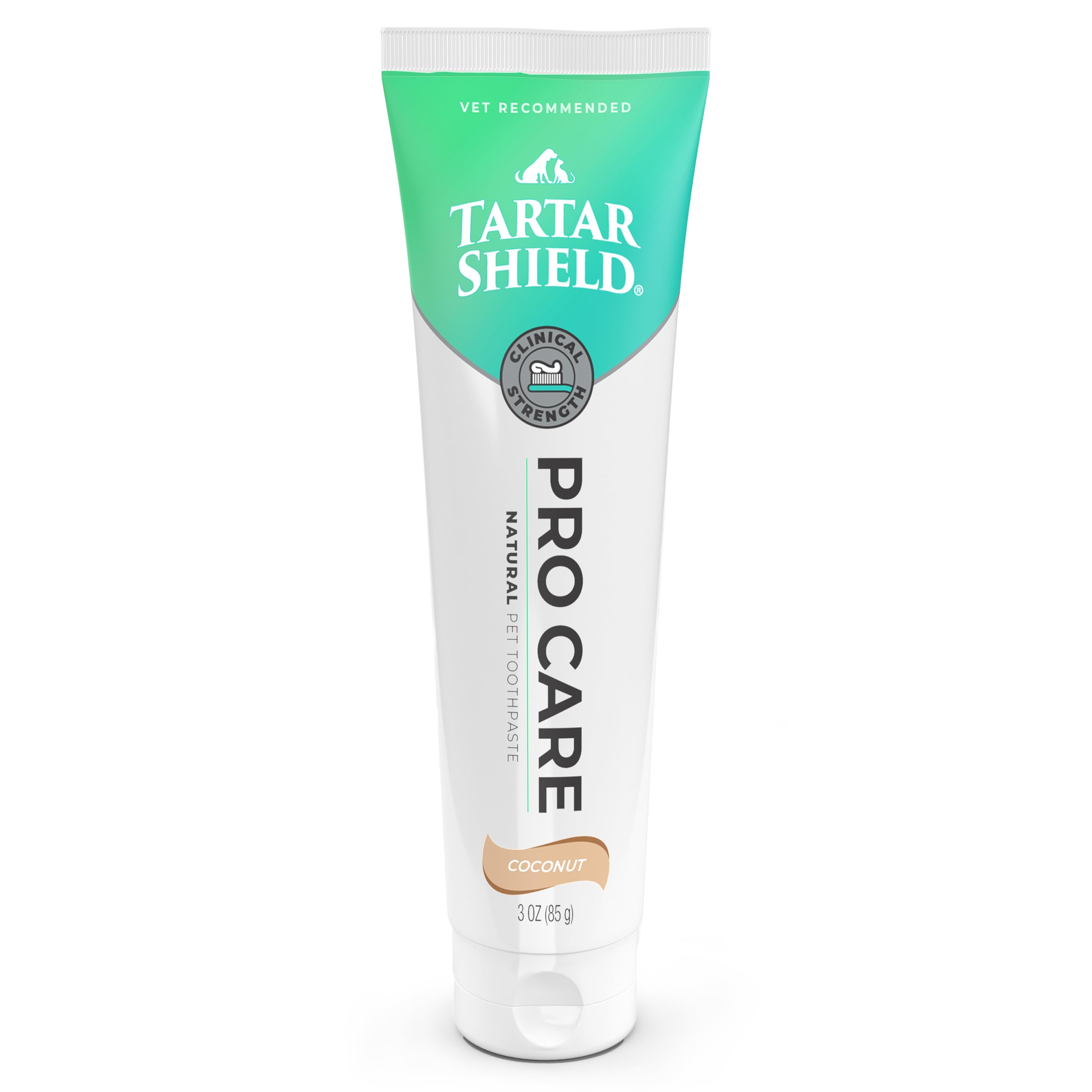 Tartar Shield Pro Care, tubo dental para mascotas, limpieza suave.