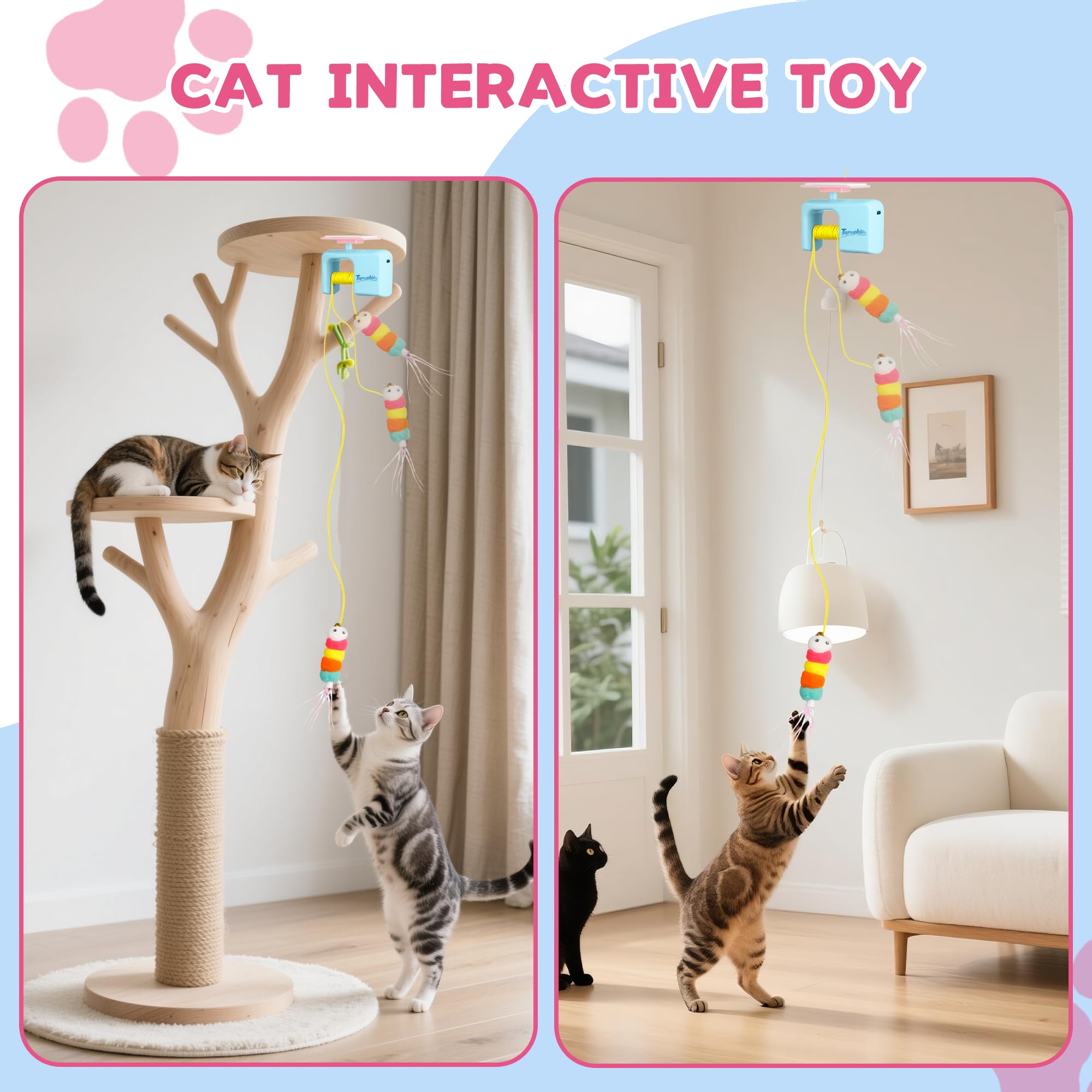 Taruphic ofrece opciones de juego variadas para diferentes estilos de gato.