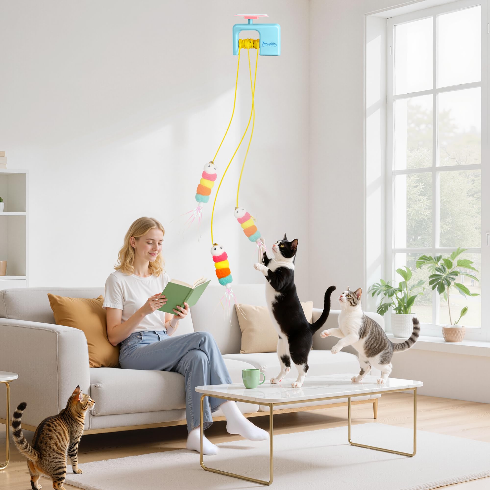 Taruphic juguete de interior para gatos potencia entretenimiento seguro.