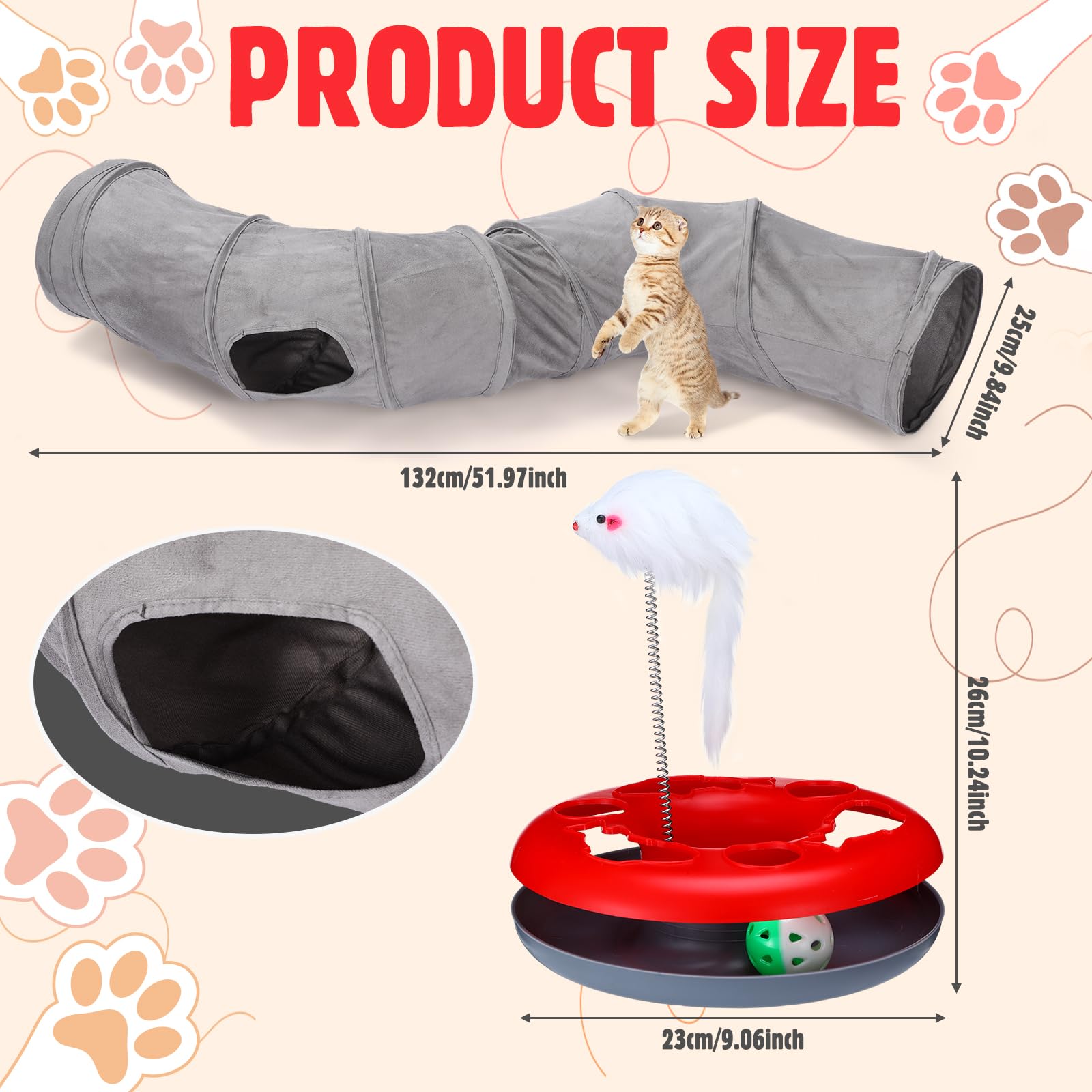 Tasdurian pelotas eléctricas para gato, estimulan juego activo y persecución.