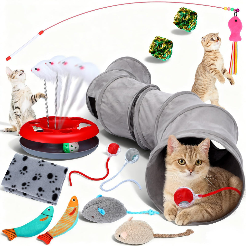 Tasdurian túnel para gato en forma de S, ideal para explorar y jugar.