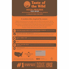 Taste of the Wild Alta Pradera Cachorro proteína alta para músculos en crecimiento