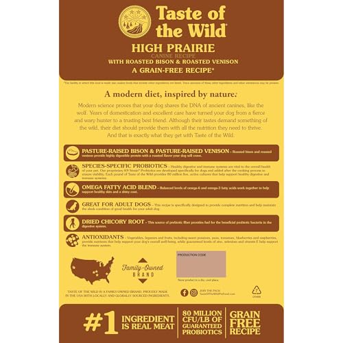 Taste of the Wild High Prairie comida para perro en tazon: energia diaria