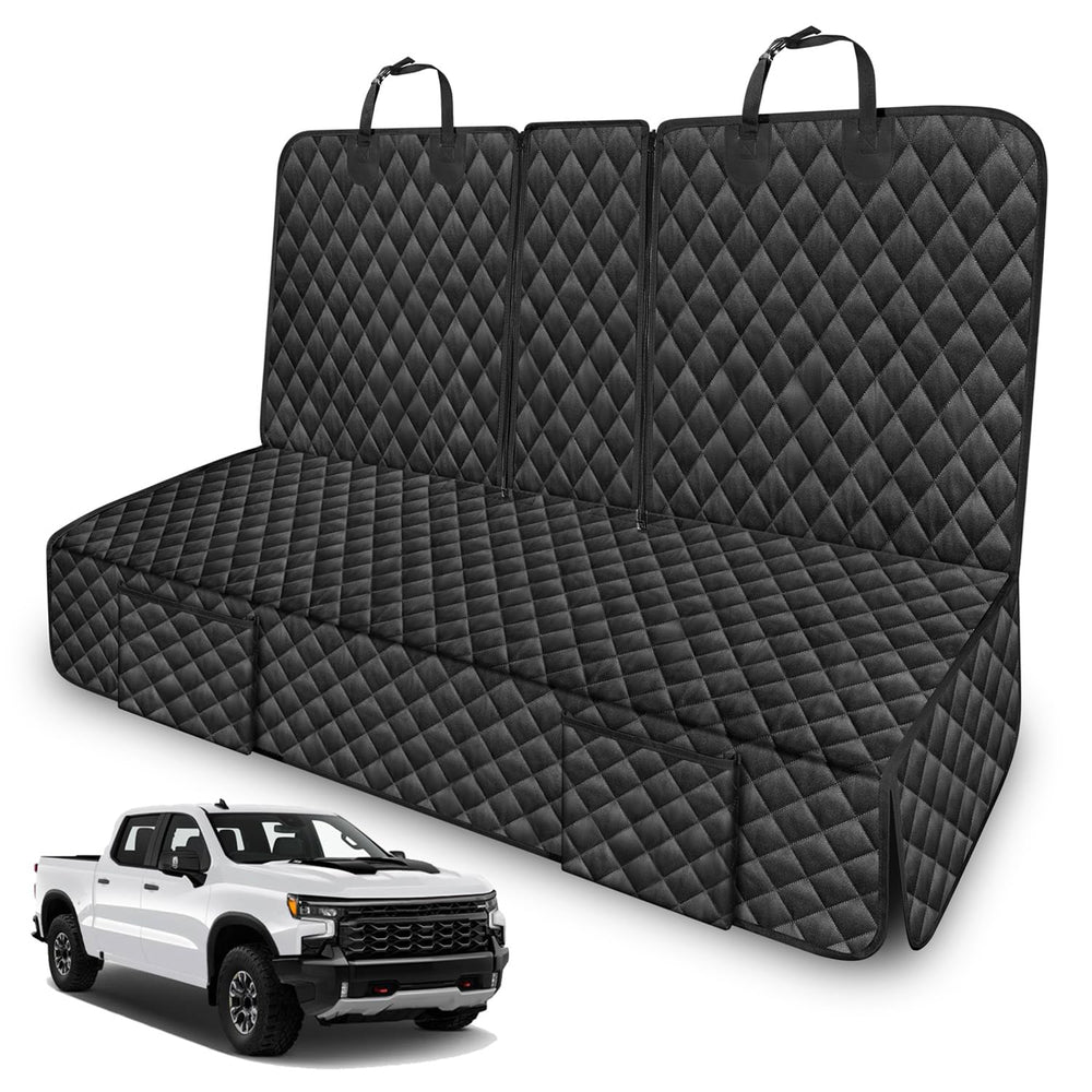 TAUYANG cubierta asiento trasero para perros grandes en pickup, mantiene el interior limpio.