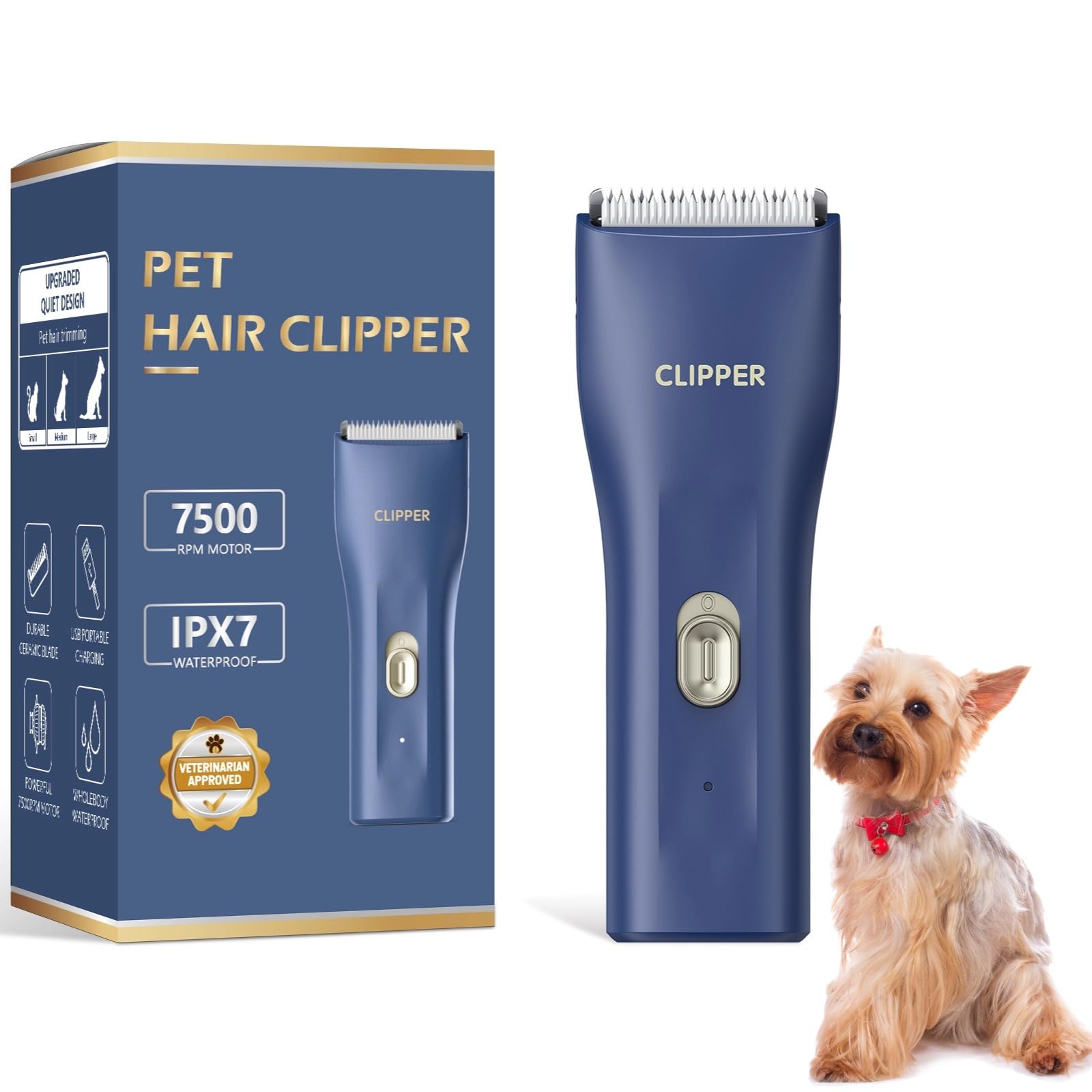 Cuchilla cerámica de Tawiijou para mascotas, corte suave y preciso.