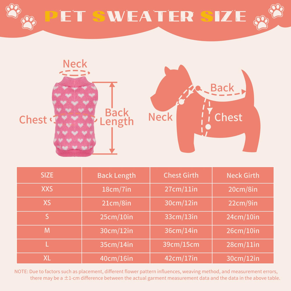 TBAMTBW imagen de perro usando el suéter rosa, cálido para salidas frías.