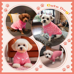 TBAMTBW sudadera para perros con corazón rosa trasera, estilo festivo y cálido.