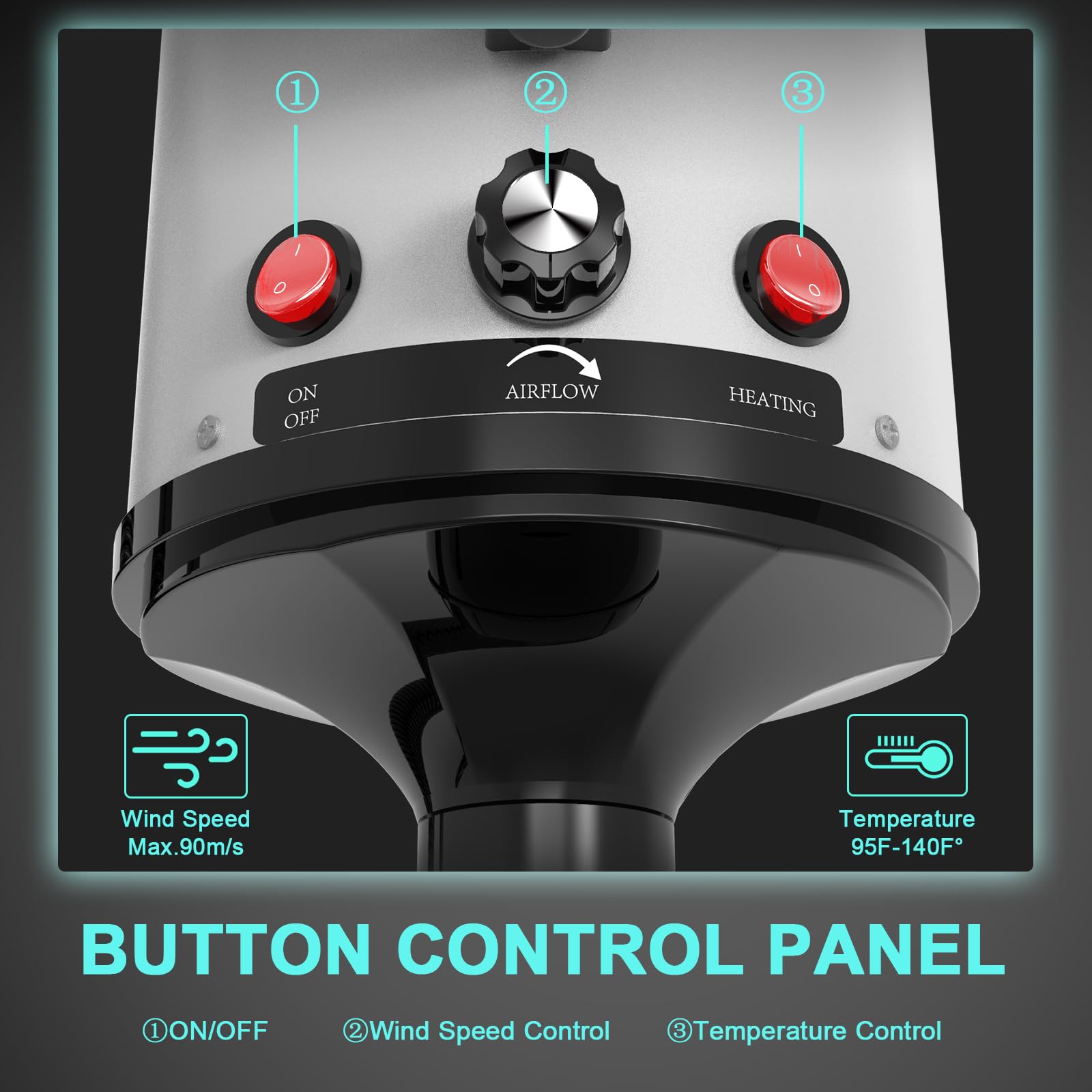 Controles de velocidad y temperatura para comodidad del animal.