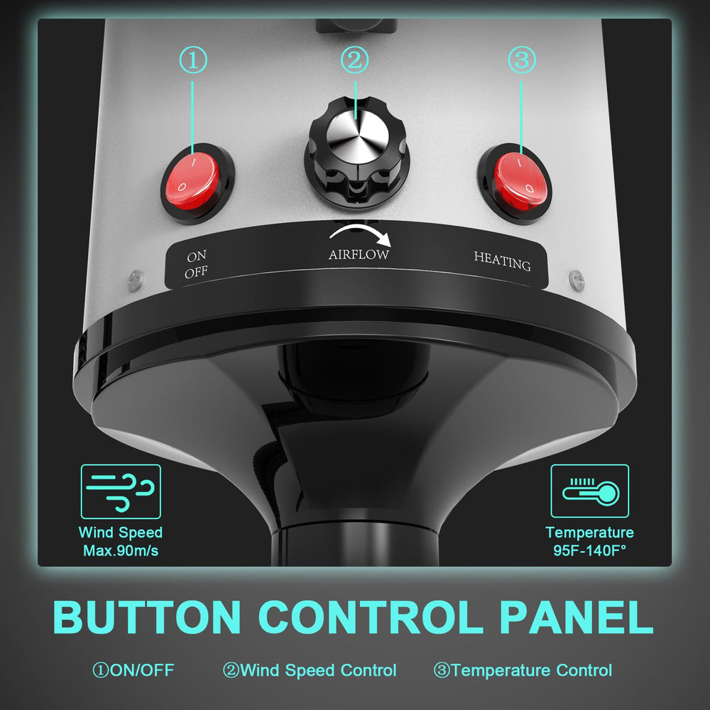 Controles de velocidad y temperatura para comodidad del animal.