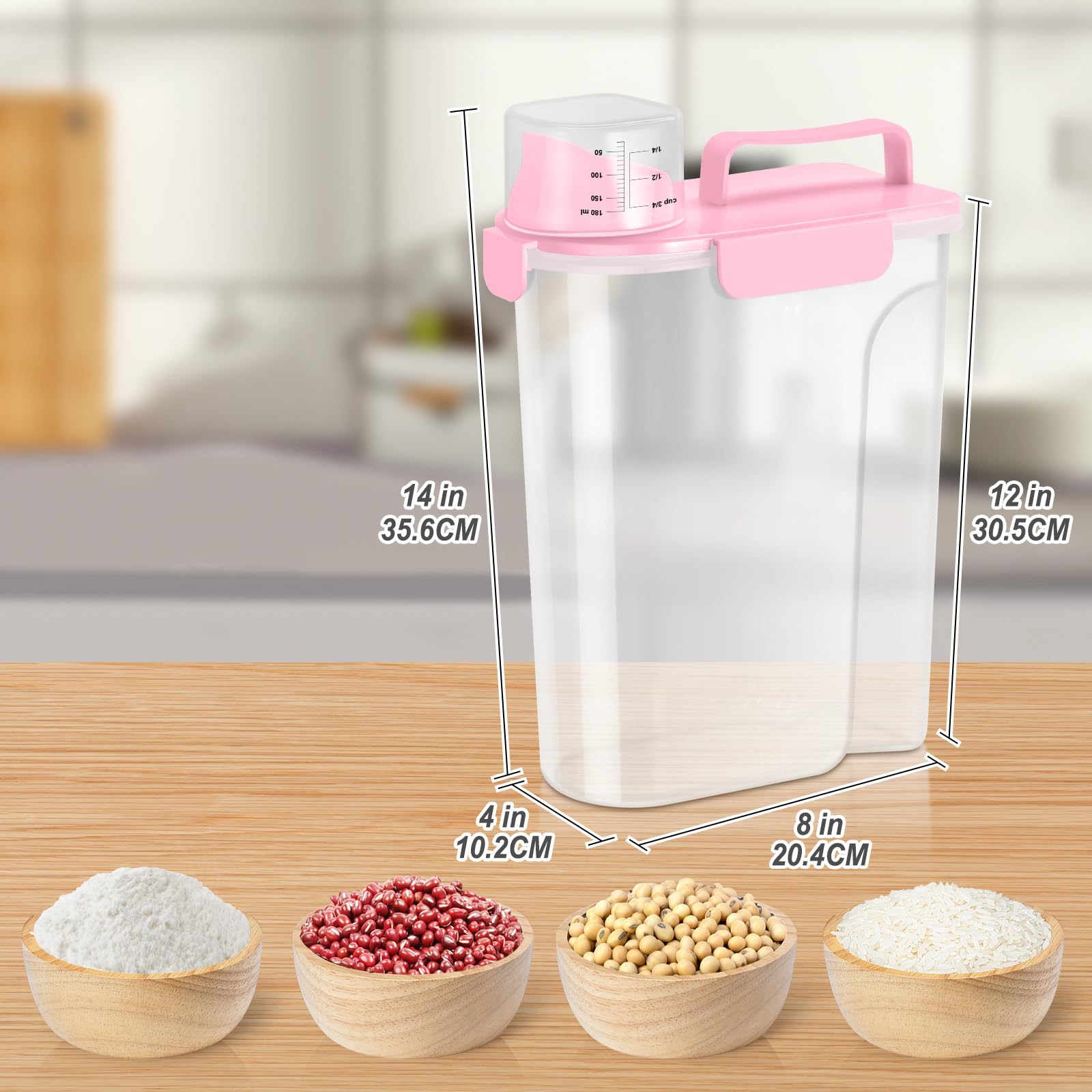 TBMAXS contenedor-arroz-10l apto lavavajillas tapas-base para limpieza rápida
