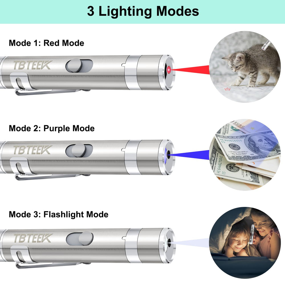 TBTeek Juguete Gato 7 Modos de Luz para estimulación visual